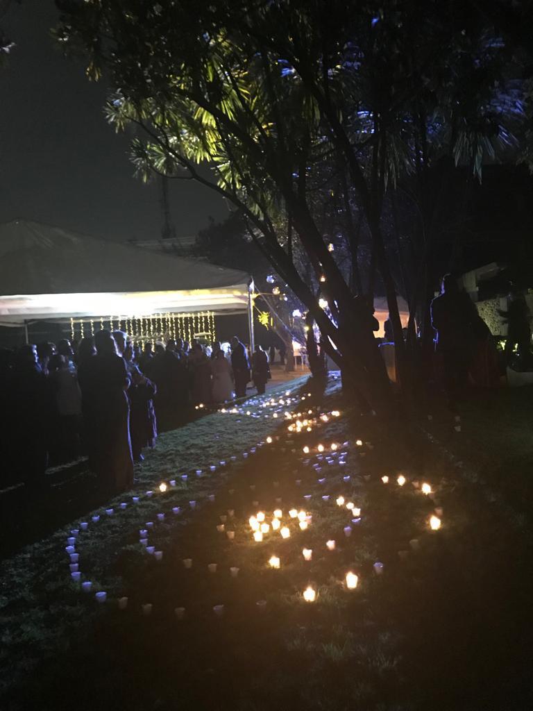 Velas en jardin vicentino