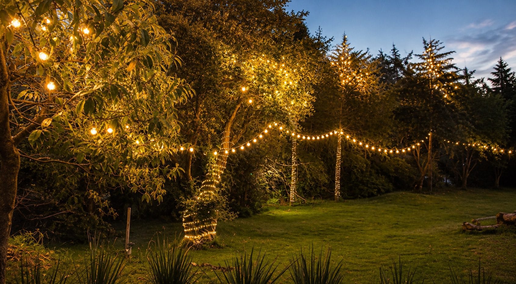 Árboles iluminados