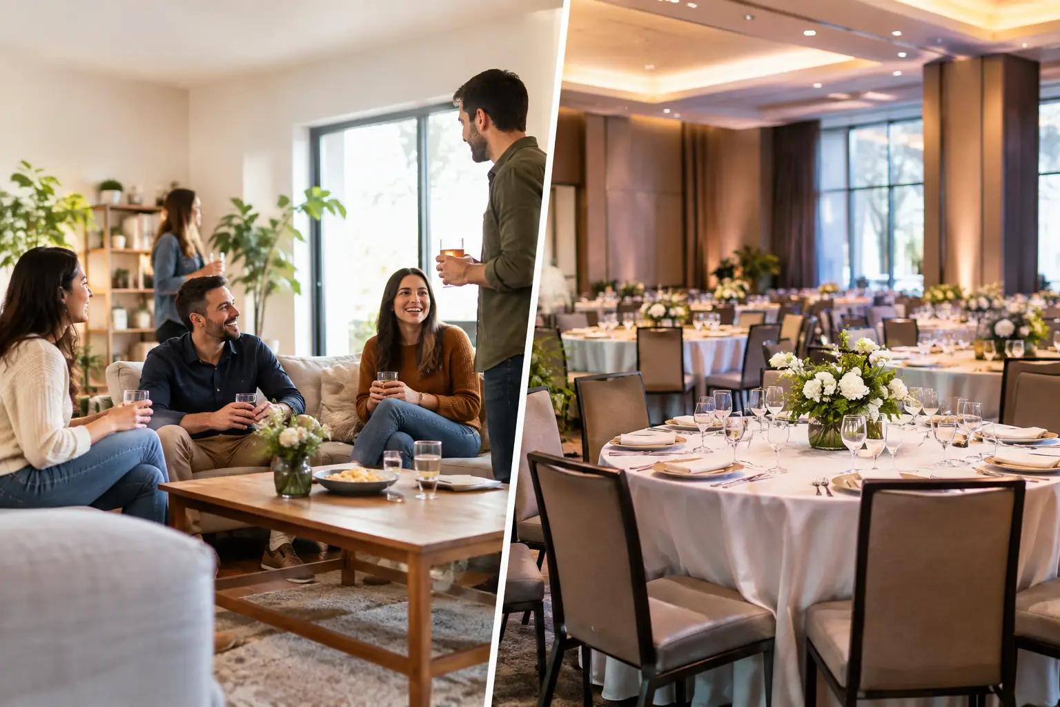 Lee más sobre el artículo Evento en casa o salón: cómo elegir mejor