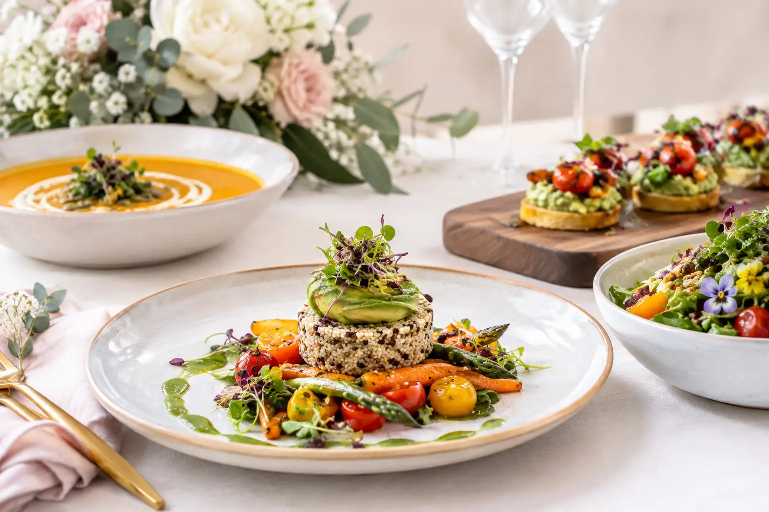 En este momento estás viendo Menú bodas vegano con elegancia y variedad